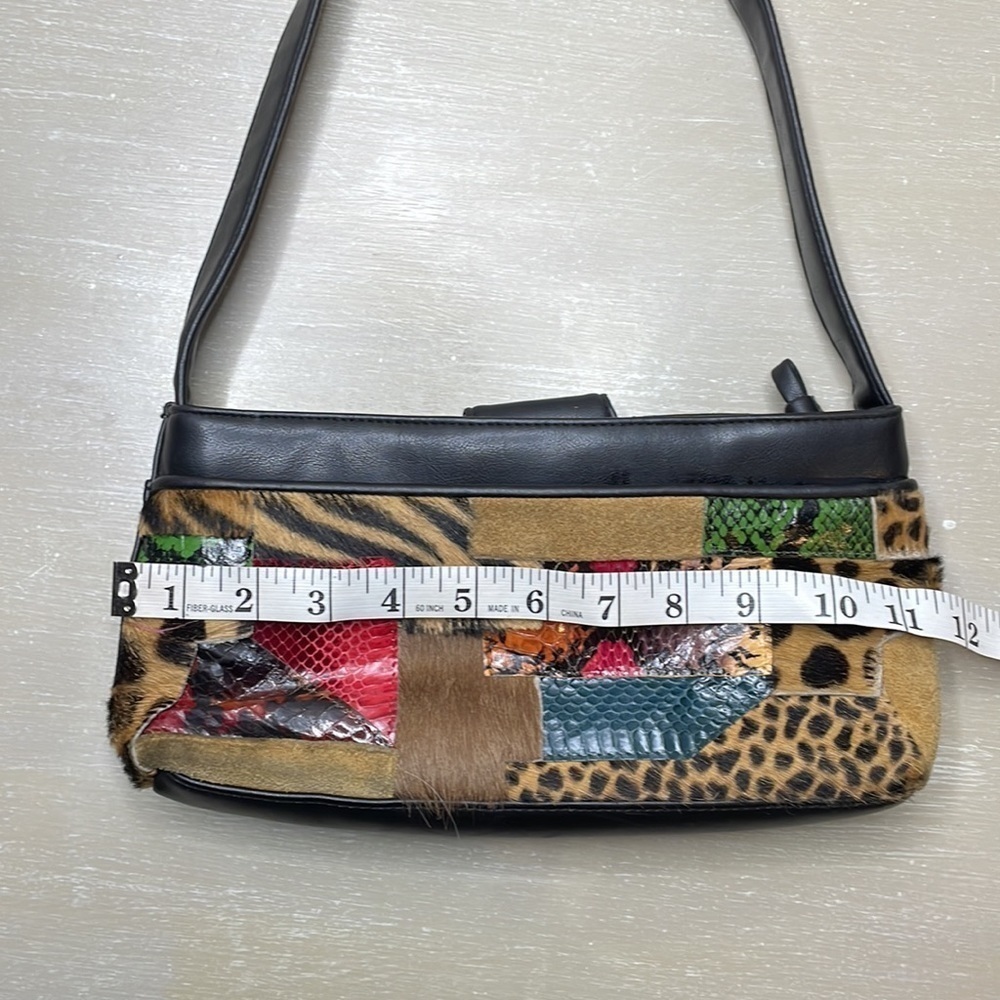 Tempo Designs Patchwork Leather And Snakeskin Clu… - image 5